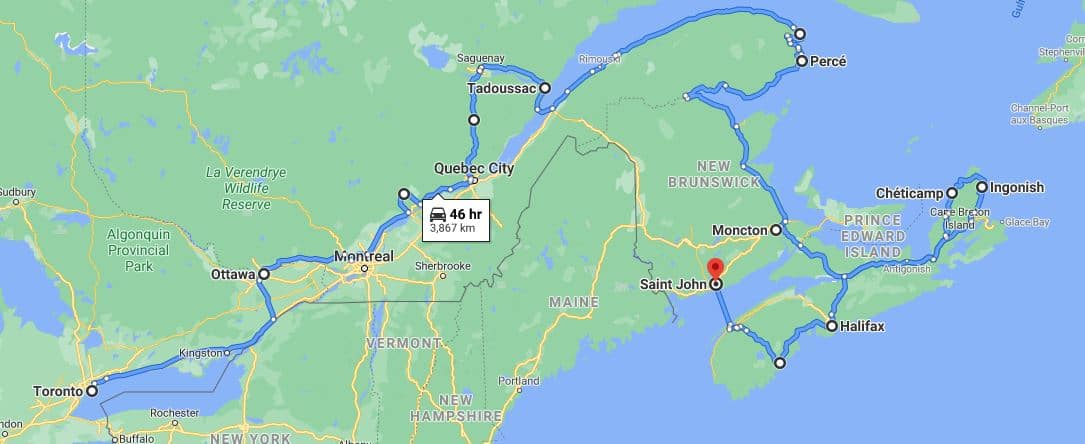 Toronto to St John 1