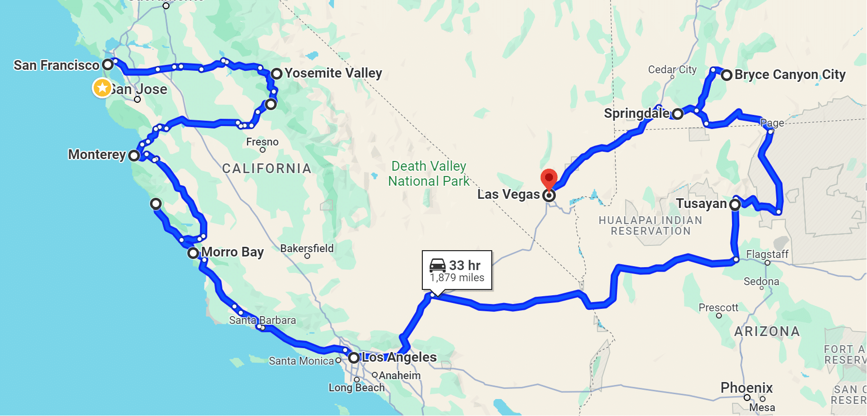 Las Vegas to San Francisco 17