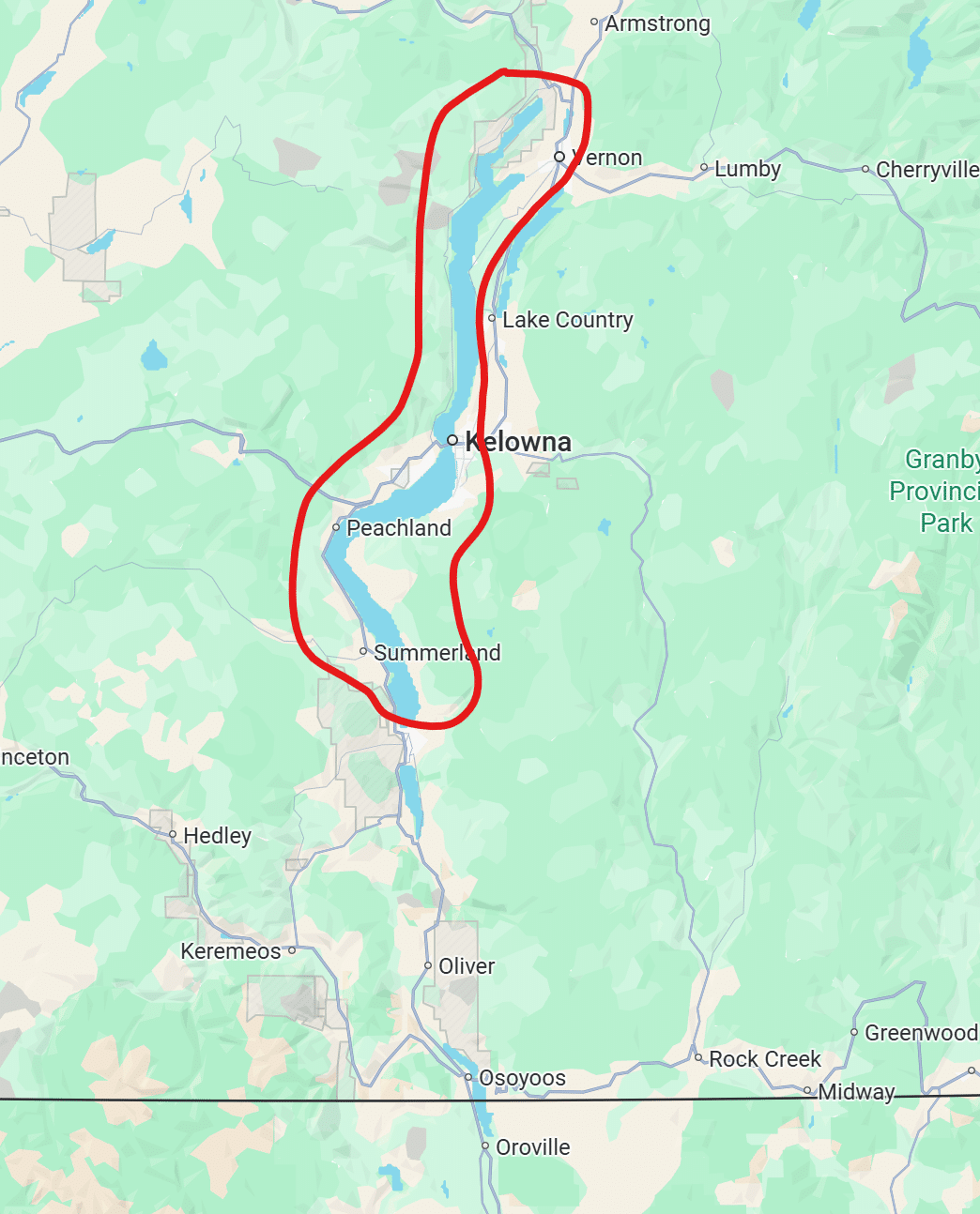 קלונה ועמק אוקנגן - קנדה אחרת - אגם אוקנגן